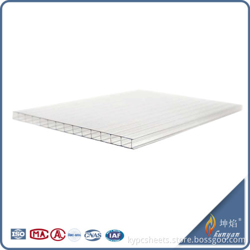 100% Bayer Material Twin Wall PC Hollow Sheet